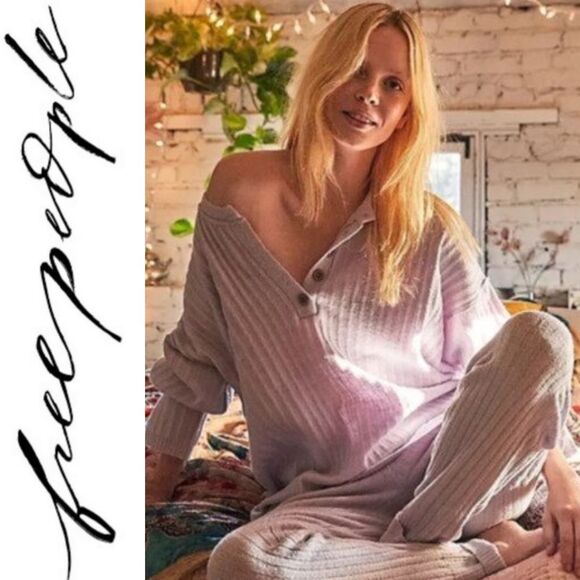 Free People Around the Clock Pullover Cozy Lavender Oversized Sweater Tunic XS - Picture 4 of 16